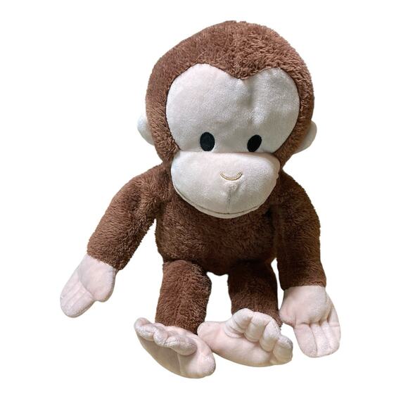 Curious George Monkey 15" Plush Sewn Eyes Stuffed Animal Soft Toy Kohls Cares - Picture 1 of 6